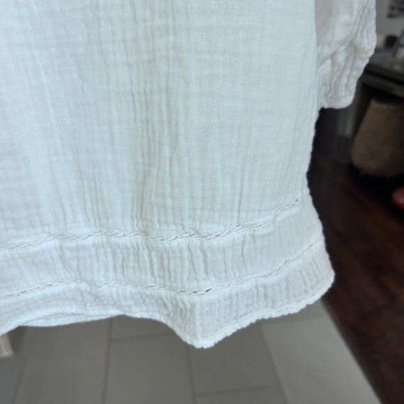 Michael Stars White gauzy top coverup M - Picture 3 of 5